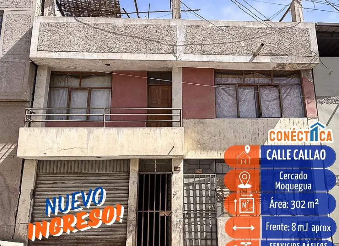 ¡Oportunidad única en pleno centro de Moquegua! Calle Calla