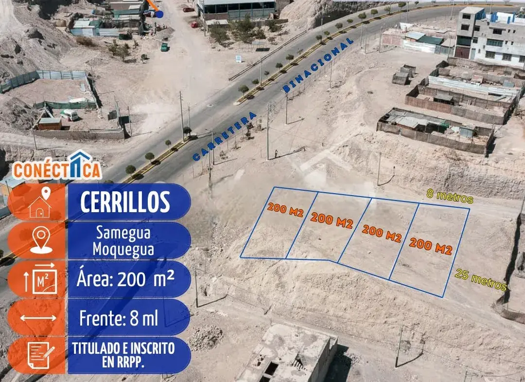 TERRENOS EN VENTA EN CERRILLOS -SAMEGUA, MOQUEGUA
