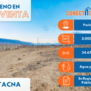 Venta de Terreno de 2,000m² em Pachia - Ciudad de Tacna