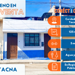 Venta de Casa Como Terreno Cerca a la Av. Pinto - Tacna
