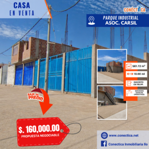 CASA EN VENTA EN PARQUE INDUSTRIAL DE ILO