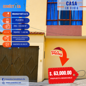 CASA EN VENTA EN MIRAMAR, ILO