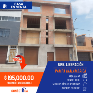CASA EN VENTA EN URB. LIBERACIÓN EN ILO