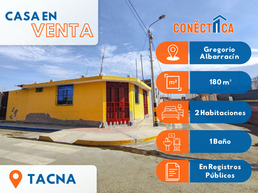 Venta de Casa en Conosur de Tacna (Villa Tabul) - Gregorio Albarracín