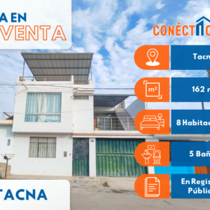 Venta de Casa a Espaldas del Mercado Grau (Cercado de Tacna)