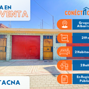 Venta de Casa en Villa Nazareno de Gregorio Albarracín - Tacna