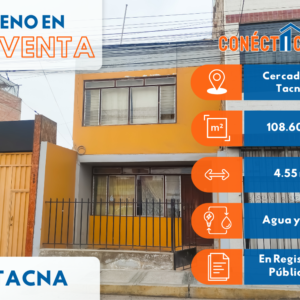 Venta de Terreno a 3 cuadras del Paseo Cívico - Centro de Tacna
