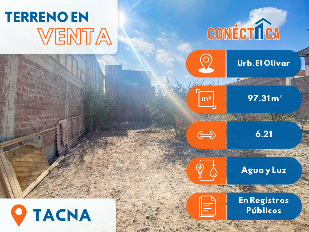 Venta de Terreno en Urb. Olivar - Cercado de Tacna