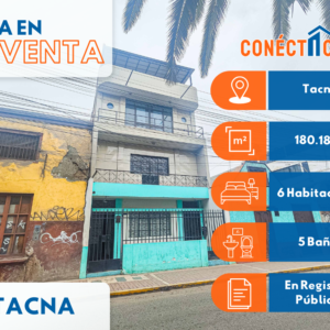 Venta de Casa en Plena Av. Bolognesi - Centro de Tacna