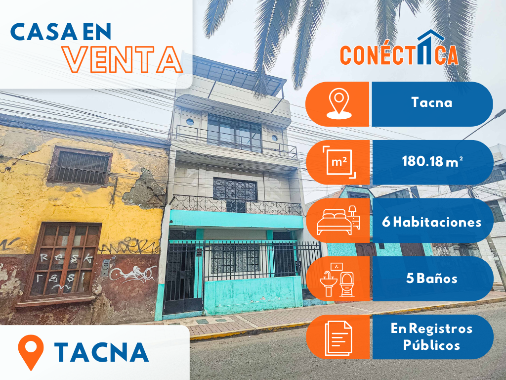 Venta de Casa en Plena Av. Bolognesi - Centro de Tacna