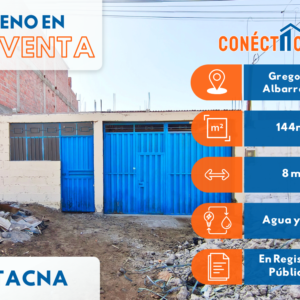 Venta de Casa Lista para Techar en Greg. Albarracín - Tacna