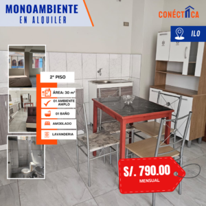 MONOAMBIENTE EN ALQUILER – LUIS E. VALCÁRCEL, ILO