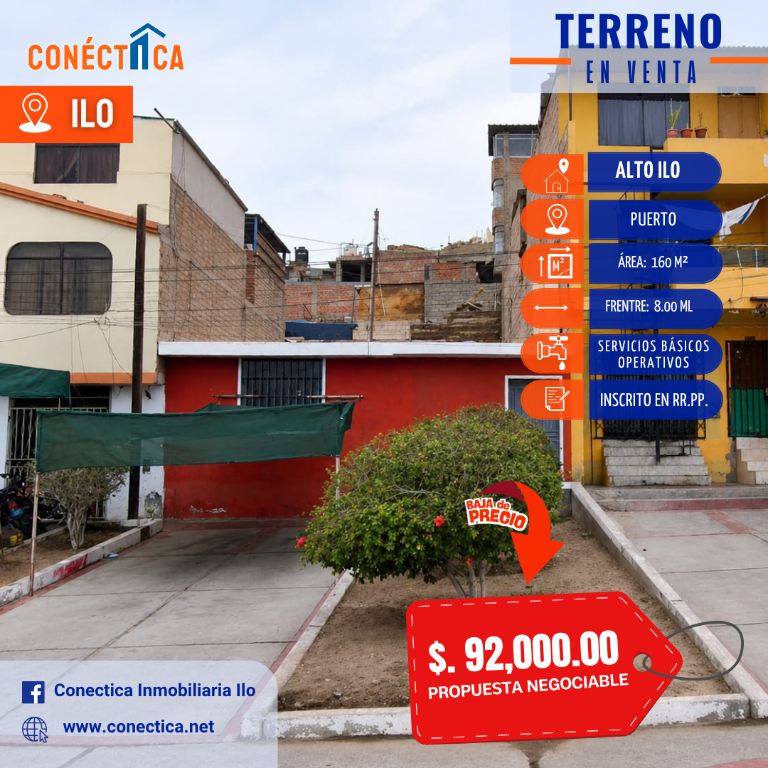 ¡CASA EN VENTA COMO TERRENO – ALTO ILO!