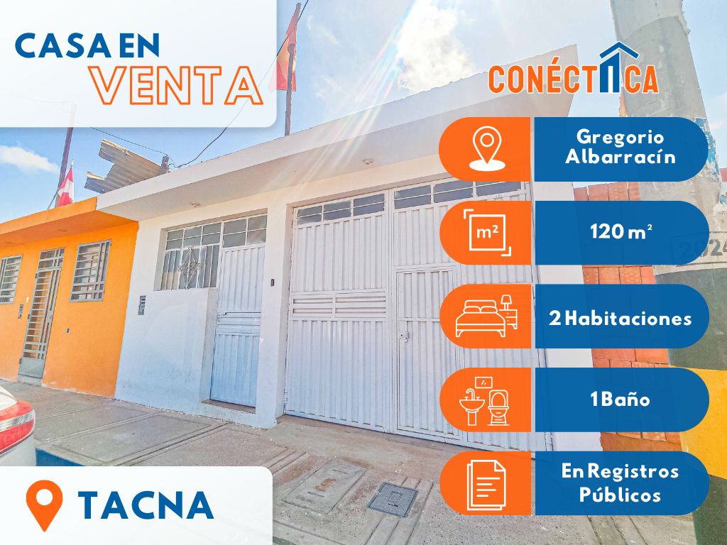 VENTA DE CASA EN VILLA INDEPENDIENTES III (GREG. ALBARRACÍN) - TACNA