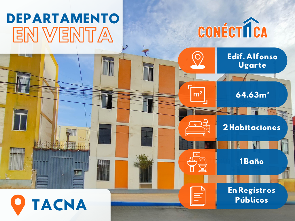 VENTA DE DEPARTAMENTO EN ALFONSO UGARTE (GREG. ALBARRACÍN) TACNA