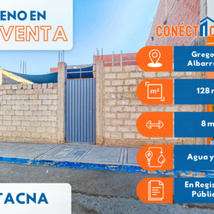 Venta de Terreno Asoc. San Juan Bautista (Greg. Albarracín) Tacna
