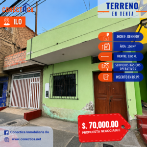 CASA EN VENTA COMO TERRENO – JHON F. KENNEDY, ILO