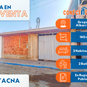 Venta de Casa en Gregorio Albarracín - Villa Transportista (TACNA)