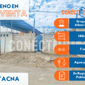 Venta de Terreno en Asoc. Los Sauces Greg. Albarracín) Tacna