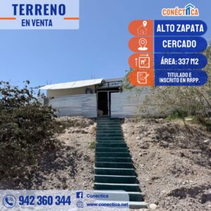 TERRENO EN VENTA DE 337 M2 EN URB. GALLITO ALTO ZAPATA, MOQUEGUA.