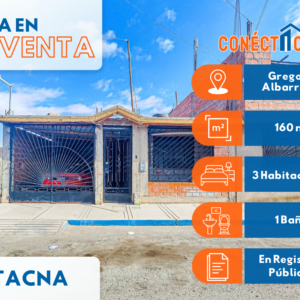 VENTA DE CASA EN VILLA TRANSPORISTA II - CIUDAD DE TACNA