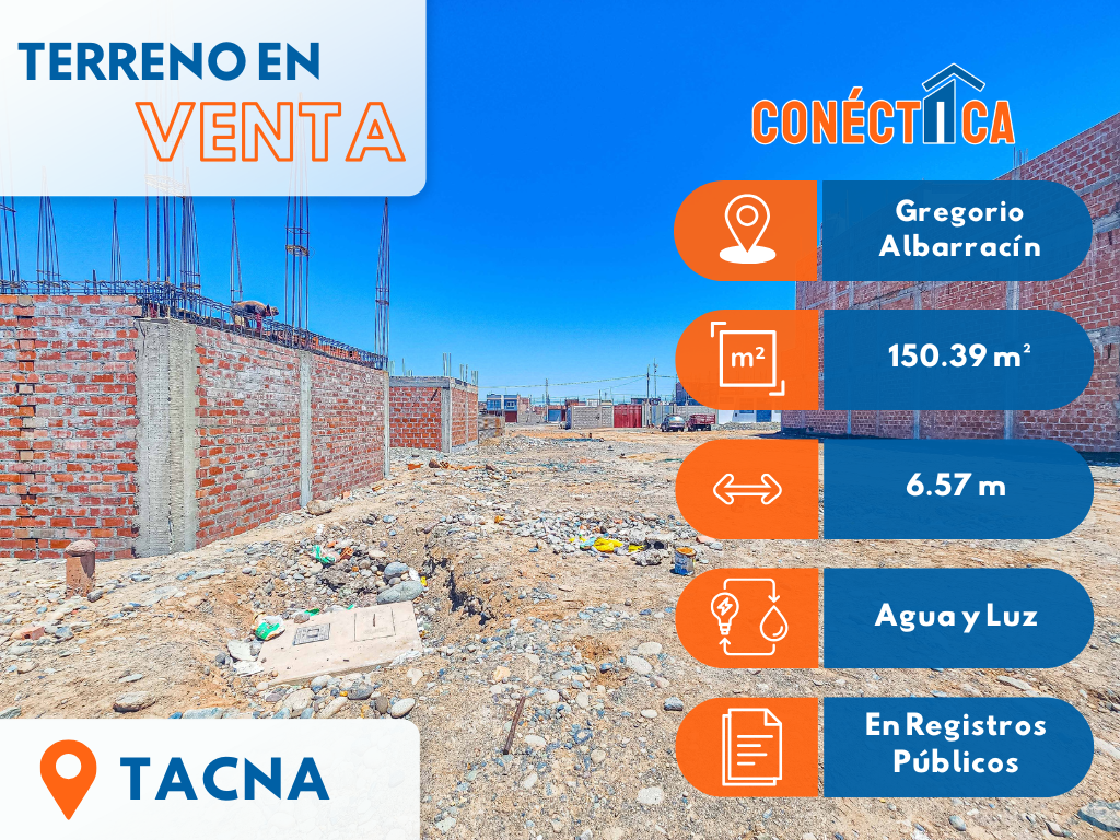 Venta de Terreno Detrás del Central Park Viñani (Greg. Albarracín) - Tacna