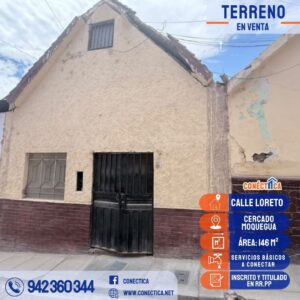 🏡 TERRENO CALLE LORETO EN VENTA – CERCADO