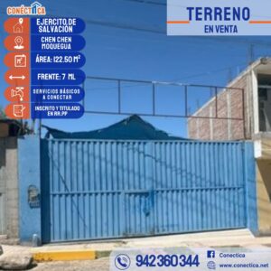 🏡 ¡TERRENO EN VENTA – EJÉRCITO DE SALVACIÓN - CHEN CHEN!