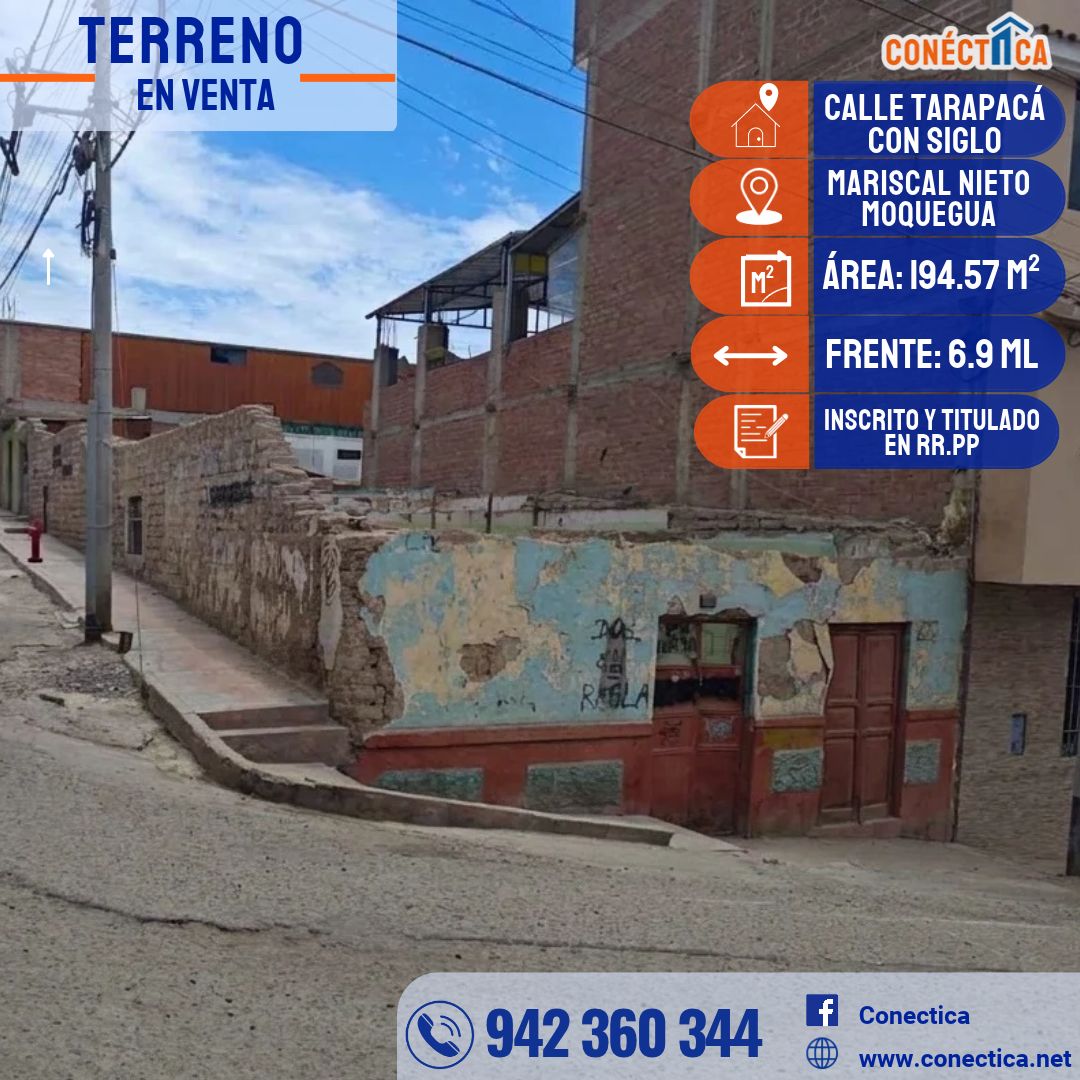 🏡 ¡TERRENO EN VENTA – CERCADO DE MOQUEGUA!